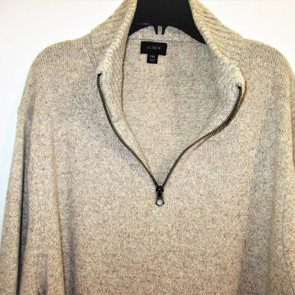 J. CREW MENS MERINO WOOL RIBBED HALF-ZIP TURTLENECK LONG SLEEVE SWEATER SIZE XXL - Picture 11 of 11